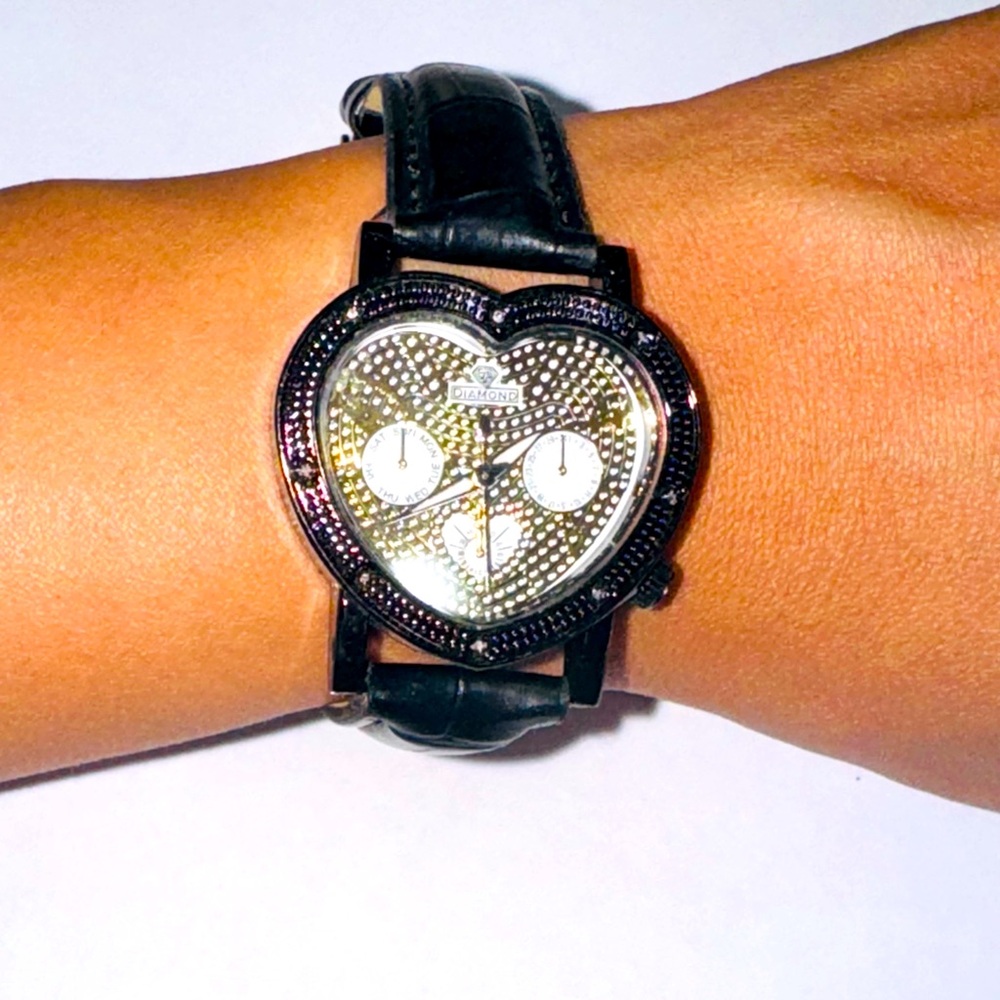 Real Diamond Heart Watch for Women, Best gift for any occasion, Gift for her HOT